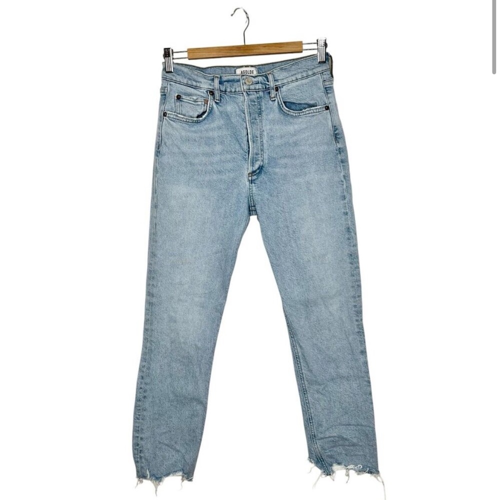 AGOLDE High Rise Straight Crop Jeans